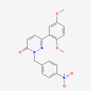 molecular formula C19H17N3O5 B2364856 6-(2,5-Dimethoxyphenyl)-2-[(4-nitrophenyl)methyl]pyridazin-3-one CAS No. 941930-87-6