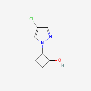 molecular formula C7H9ClN2O B2364859 2-(4-氯-1H-吡唑-1-基)环丁醇 CAS No. 2202177-78-2