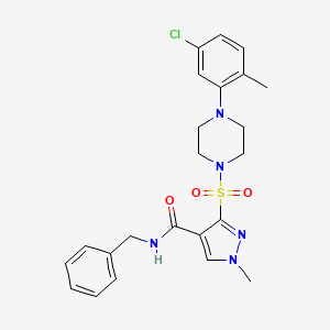 molecular formula C23H26ClN5O3S B2364870 5-(4-ethyl-1,3-thiazol-2-yl)-N-[2-(4-methylpiperidin-1-yl)ethyl]thiophene-2-sulfonamide CAS No. 1189655-32-0
