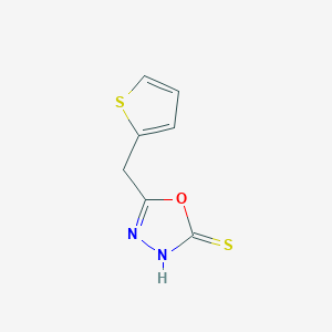molecular formula C7H6N2OS2 B2364871 5-(Thiophen-2-ylmethyl)-1,3,4-oxadiazole-2-thiol CAS No. 1152542-90-9