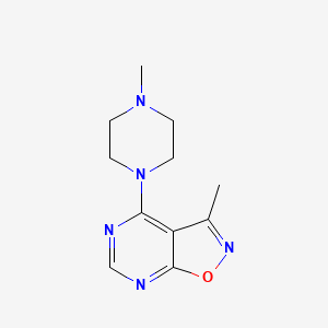 molecular formula C11H15N5O B2364874 3-甲基-4-(4-甲基哌嗪基)异恶唑并[5,4-d]嘧啶 CAS No. 866049-34-5