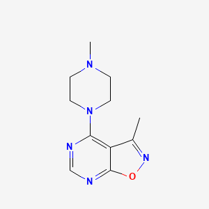 molecular formula C11H15N5O B2364874 3-メチル-4-(4-メチルピペラジノ)イソキサゾロ[5,4-d]ピリミジン CAS No. 866049-34-5