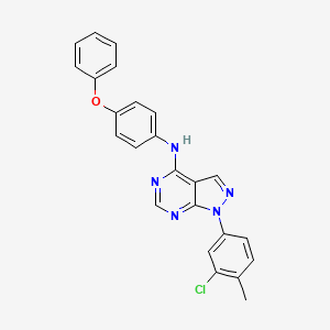 molecular formula C24H18ClN5O B2364876 1-(3-chloro-4-methylphenyl)-N-(4-phenoxyphenyl)-1H-pyrazolo[3,4-d]pyrimidin-4-amine CAS No. 890893-13-7