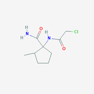 molecular formula C9H15ClN2O2 B2364885 1-[(2-Chloroacetyl)amino]-2-methylcyclopentane-1-carboxamide CAS No. 2411221-88-8