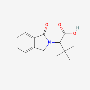molecular formula C14H17NO3 B2364888 3,3-二甲基-2-(1-氧代-1,3-二氢-2H-异吲哚-2-基)丁酸 CAS No. 338749-12-5