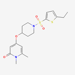 4-((1-((5-ethylthiophen-2-yl)sulfonyl)piperidin-4-yl)oxy)-1,6-dimethylpyridin-2(1H)-one