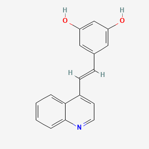 5-[(E)-2-quinolin-4-ylethenyl]benzene-1,3-diol