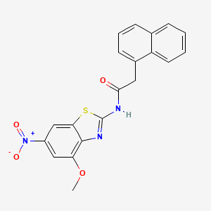 molecular formula C20H15N3O4S B2364909 N-(4-甲氧基-6-硝基苯并[d]噻唑-2-基)-2-(萘-1-基)乙酰胺 CAS No. 313387-12-1