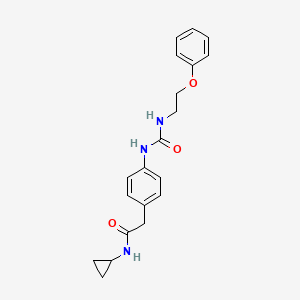 molecular formula C20H23N3O3 B2364924 N-cyclopropyl-2-(4-(3-(2-phenoxyethyl)ureido)phenyl)acetamide CAS No. 1396811-84-9