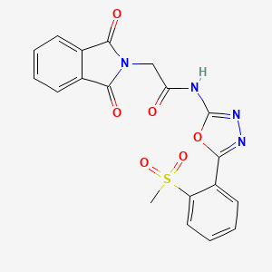 2-(1,3-dioxoisoindolin-2-yl)-N-(5-(2-(methylsulfonyl)phenyl)-1,3,4-oxadiazol-2-yl)acetamide
