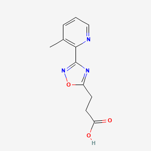 molecular formula C11H11N3O3 B2364932 3-(3-(3-Methylpyridin-2-yl)-1,2,4-oxadiazol-5-yl)propanoic acid CAS No. 1282857-69-5