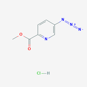 molecular formula C7H7ClN4O2 B2364944 5-叠氮基吡啶-2-甲酸甲酯；盐酸盐 CAS No. 2361644-47-3