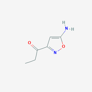 molecular formula C6H8N2O2 B2364952 1-(5-氨基异噁唑-3-基)丙酮 CAS No. 1367269-22-4