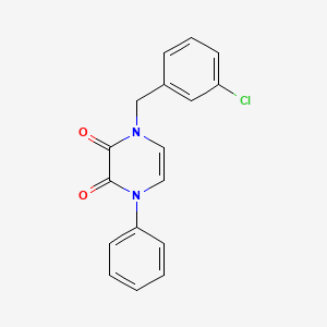 molecular formula C17H13ClN2O2 B2364953 1-(3-Chlorobenzyl)-4-phenyl-1,4-dihydropyrazine-2,3-dione CAS No. 899214-48-3