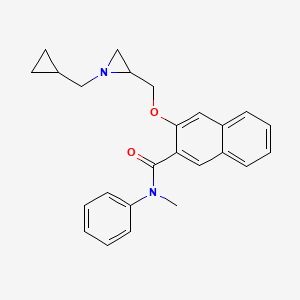 3-[[1-(Cyclopropylmethyl)aziridin-2-yl]methoxy]-N-methyl-N-phenylnaphthalene-2-carboxamide