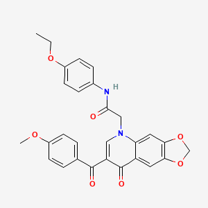 N-(4-ethoxyphenyl)-2-[7-(4-methoxybenzoyl)-8-oxo-[1,3]dioxolo[4,5-g]quinolin-5-yl]acetamide