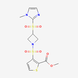 methyl 3-((3-((1-methyl-1H-imidazol-2-yl)sulfonyl)azetidin-1-yl)sulfonyl)thiophene-2-carboxylate