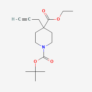 molecular formula C16H25NO4 B2364963 1-Tert-butyl 4-ethyl 4-(prop-2-yn-1-yl)piperidine-1,4-dicarboxylate CAS No. 2022370-40-5