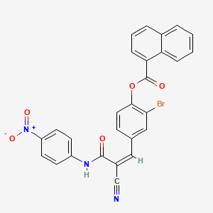 [2-Bromo-4-[(Z)-2-cyano-3-(4-nitroanilino)-3-oxoprop-1-enyl]phenyl] naphthalene-1-carboxylate