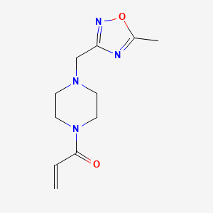 molecular formula C11H16N4O2 B2364984 1-[4-[(5-Methyl-1,2,4-oxadiazol-3-yl)methyl]piperazin-1-yl]prop-2-en-1-one CAS No. 2305384-99-8