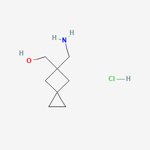 [5-(Aminomethyl)spiro[2.3]hexan-5-yl]methanol;hydrochloride