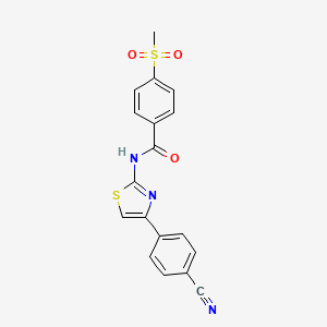 N-(4-(4-cyanophenyl)thiazol-2-yl)-4-(methylsulfonyl)benzamide