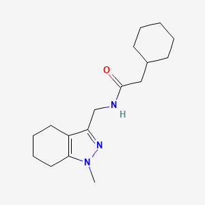 molecular formula C17H27N3O B2364998 2-cyclohexyl-N-((1-methyl-4,5,6,7-tetrahydro-1H-indazol-3-yl)methyl)acetamide CAS No. 1448126-08-6