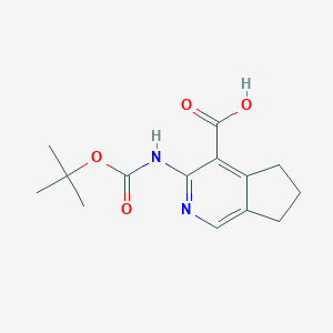 3-[(2-Methylpropan-2-yl)oxycarbonylamino]-6,7-dihydro-5H-cyclopenta[c]pyridine-4-carboxylic acid