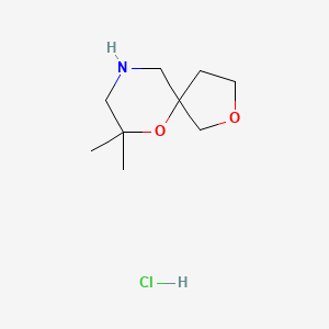 7,7-Dimethyl-2,6-dioxa-9-azaspiro[4.5]decane;hydrochloride