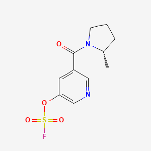 molecular formula C11H13FN2O4S B2365015 3-Fluorosulfonyloxy-5-[(2S)-2-methylpyrrolidine-1-carbonyl]pyridine CAS No. 2418595-39-6