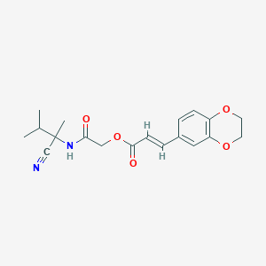 molecular formula C19H22N2O5 B2365019 [2-[(2-cyano-3-methylbutan-2-yl)amino]-2-oxoethyl] (E)-3-(2,3-dihydro-1,4-benzodioxin-6-yl)prop-2-enoate CAS No. 877838-40-9