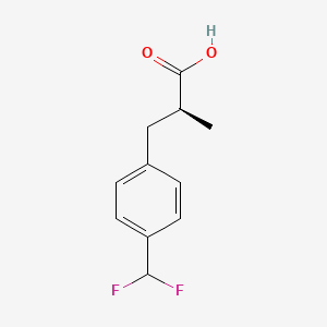 molecular formula C11H12F2O2 B2365032 (2S)-3-[4-(Difluoromethyl)phenyl]-2-methylpropanoic acid CAS No. 2248173-07-9