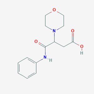molecular formula C14H18N2O4 B2365039 3-(吗啉-4-基)-4-氧代-4-(苯胺基)丁酸 CAS No. 732254-46-5