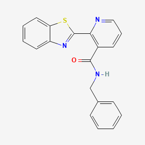 molecular formula C20H15N3OS B2365042 2-(1,3-苯并噻唑-2-基)-N-苄基吡啶-3-甲酰胺 CAS No. 873856-44-1