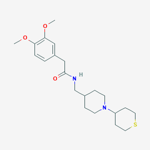 molecular formula C21H32N2O3S B2365048 2-(3,4-Dimethoxyphenyl)-N-[[1-(thian-4-yl)piperidin-4-yl]methyl]acetamide CAS No. 2415469-58-6