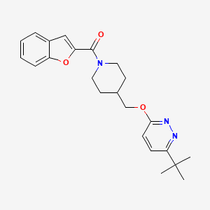 1-Benzofuran-2-yl-[4-[(6-tert-butylpyridazin-3-yl)oxymethyl]piperidin-1-yl]methanone