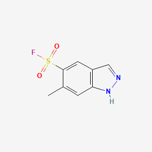 molecular formula C8H7FN2O2S B2365056 6-甲基-1H-吲唑-5-磺酰氟 CAS No. 2059999-59-4