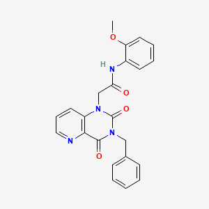 molecular formula C23H20N4O4 B2365060 2-(3-苄基-2,4-二氧代-3,4-二氢吡啶并[3,2-d]嘧啶-1(2H)-基)-N-(2-甲氧基苯基)乙酰胺 CAS No. 921530-34-9