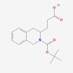 molecular formula C17H23NO4 B2365069 3-(2-(Tert-butoxycarbonyl)-1,2,3,4-tetrahydroisoquinolin-3-yl)propanoic acid CAS No. 1345673-23-5