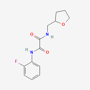 molecular formula C13H15FN2O3 B2365085 N'-(2-fluorophenyl)-N-(oxolan-2-ylmethyl)oxamide CAS No. 327999-24-6