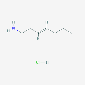 molecular formula C7H16ClN B2365107 (E)-Hept-3-en-1-amine;hydrochloride CAS No. 2551157-14-1