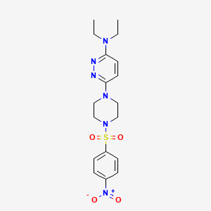 N,N-diethyl-6-(4-((4-nitrophenyl)sulfonyl)piperazin-1-yl)pyridazin-3-amine