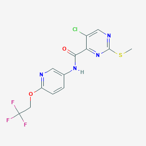 5-chloro-2-(methylsulfanyl)-N-[6-(2,2,2-trifluoroethoxy)pyridin-3-yl]pyrimidine-4-carboxamide