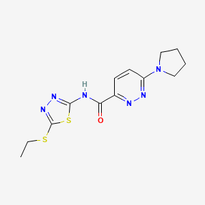 N-(5-(ethylthio)-1,3,4-thiadiazol-2-yl)-6-(pyrrolidin-1-yl)pyridazine-3-carboxamide