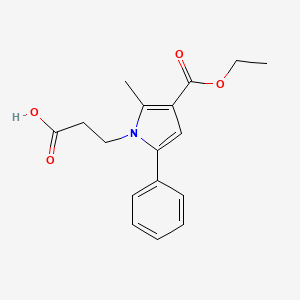 molecular formula C17H19NO4 B2365124 3-[3-(乙氧羰基)-2-甲基-5-苯基-1H-吡咯-1-基]丙酸 CAS No. 396123-27-6