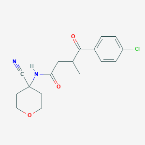 molecular formula C17H19ClN2O3 B2365151 4-(4-chlorophenyl)-N-(4-cyanooxan-4-yl)-3-methyl-4-oxobutanamide CAS No. 1797936-91-4