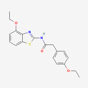 molecular formula C19H20N2O3S B2365155 N-(4-乙氧基-1,3-苯并噻唑-2-基)-2-(4-乙氧基苯基)乙酰胺 CAS No. 922480-00-0