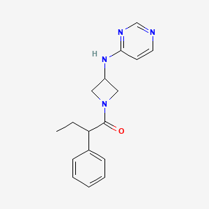 2-Phenyl-1-{3-[(pyrimidin-4-yl)amino]azetidin-1-yl}butan-1-one
