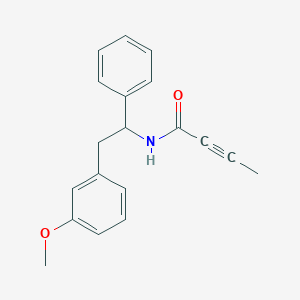 molecular formula C19H19NO2 B2365170 N-[2-(3-Methoxyphenyl)-1-phenylethyl]but-2-ynamide CAS No. 1935798-91-6