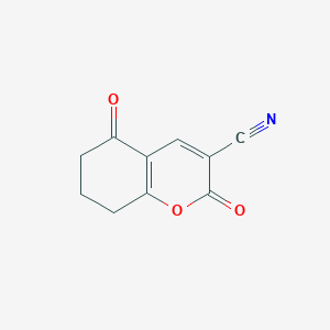 molecular formula C10H7NO3 B2365171 2H-1-Benzopyran-3-carbonitrile, 5,6,7,8-tetrahydro-2,5-dioxo- CAS No. 169777-55-3